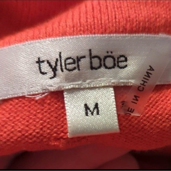 Tyler Boe Red Orange Cowl Neck Sweater - Picture 3 of 4